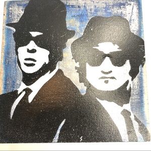 ⚡️BLUES BROTHERS Rocker Box 4.5”x2.5” Distressed graffiti Belushi Chicago Lucky